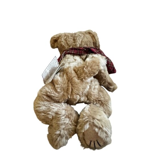 Boyds Bears Simon T Poochley Beans Dog Bulldog Red Plaid Bandana - Picture 5 of 11